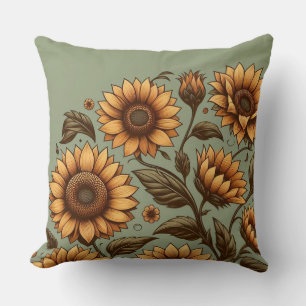 Salbei und Sonnenblumen Kissen