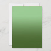 Salbei und Waldgrün Ombre Fancy Script Save The Date (Rückseite)