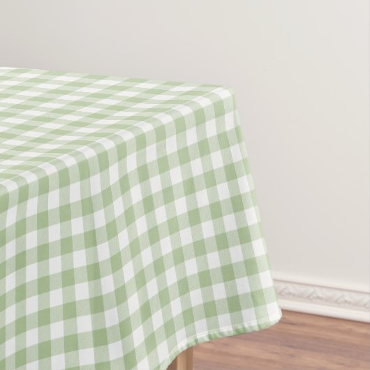 Salbei und Weißbüffel-Karo-Gingham Tischdecke (Beispiel)