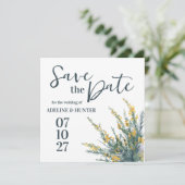 Salbei und Wildblume - Termin vormerken Save The Date (Stehend Vorderseite)