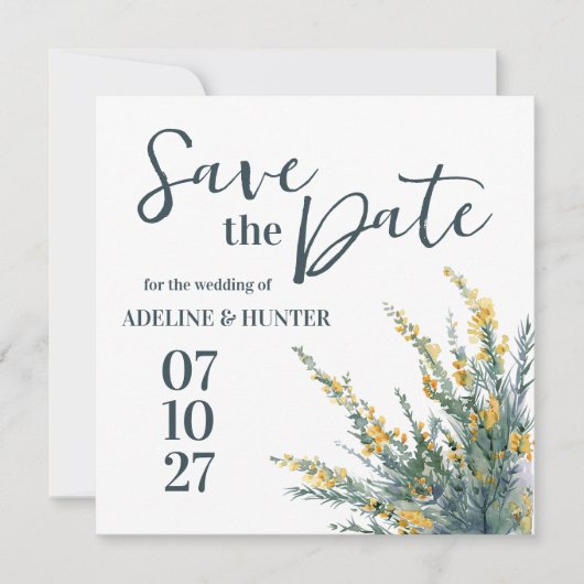 Salbei und Wildblume - Termin vormerken Save The Date (Vorderseite)