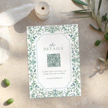 Salbei Vintage Botanical Floral QR-Code-Details