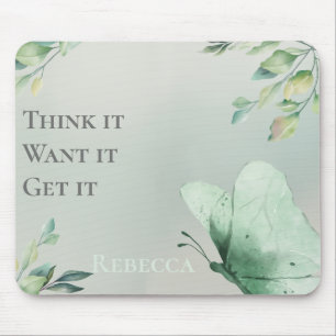 Salbei-Wasserfarbe Motivierende Personalisierte Mousepad