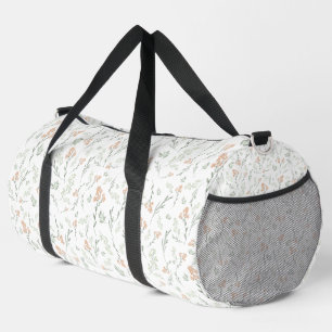 Salbei-Wasserfarbe-Wildblumen-Blumenmuster Duffle Bag