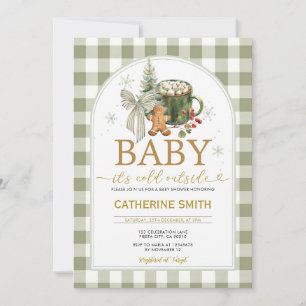 Salbei-Weihnachtsgebäck-Kakao-Baby-Shower Einladung