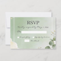 Salbei Whisper Botanical RSVP-Karten