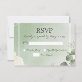 Salbei Whisper Botanical RSVP-Karten RSVP Karte