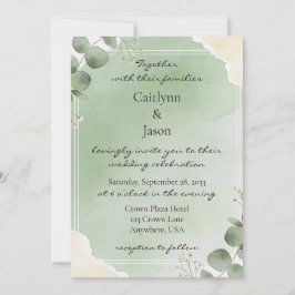 Salbei Whisper Botanische Hochzeitskarten Einladung