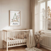 Salbei Wildblume Boho Mädchen Kinderzimmer Name Mo Poster