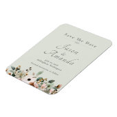 Salbei-Wildblumen-Save-the-Date-Magnet Magnet (Linke Seite)
