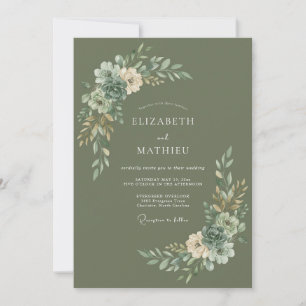 Salbeiblüten-Hochzeit Einladung