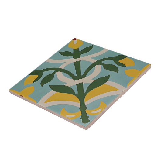 Salbeigelbe Textilien Fliese (Seite)