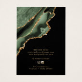 Salbeigrün agate Halskette Display Karte (Rückseite)