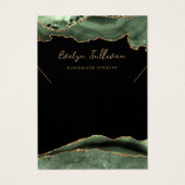 Salbeigrün agate Halskette Display Karte (Vorderseite)