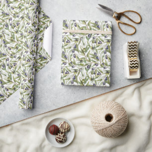 Salbeigrün Aquarell Französischer Landhausstil Oli Geschenkpapier