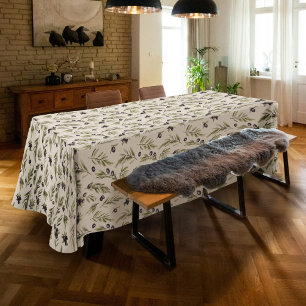 Salbeigrün Aquarell Französisches Landhaus Olivenm Tischdecke