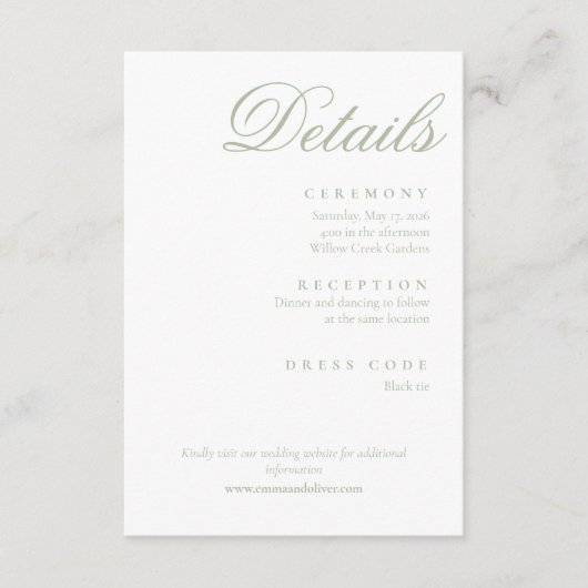 salbeigrün begleitkarte (Vorderseite)