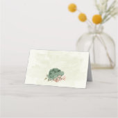 Salbeigrün Blume botanische Hochzeit Platzkarte (Rückseite)