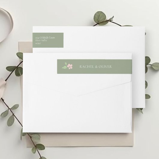 Salbeigrün | Chic florales Hochzeitspaar 