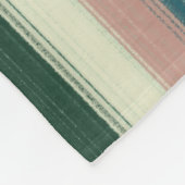 Salbeigrün Chic Gestreift Fleecedecke (Ecke)