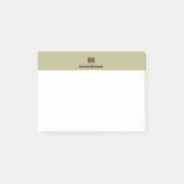 Salbeigrün Chic personalisierter Name Buchstabe Mo Post-it Klebezettel (Vorderseite)