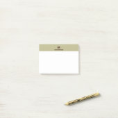 Salbeigrün Chic personalisierter Name Buchstabe Mo Post-it Klebezettel (Auf Schreibtisch)