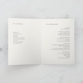 Salbeigrün | Chic Programmheft mit floralem Muster Programm (Innenseite)