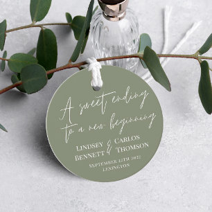 Salbeigrün Ein süßes Ende zu einem neuen Anfang Geschenkanhänger