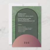 Salbeigrün, einfache boho-schicke Hochzeit (Rückseite)