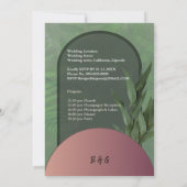 Salbeigrün, einfache boho-schicke Hochzeit (Rückseite)