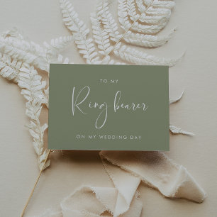 Salbeigrün Für meinen Ringträger Hochzeitstag-Kart Einladung