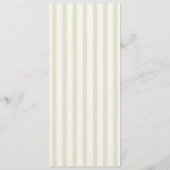 Salbeigrün gestreifte Monogramm-Hochzeit Programm (Rückseite)