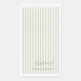 Salbeigrün gestreifte Papiertücher Serviette