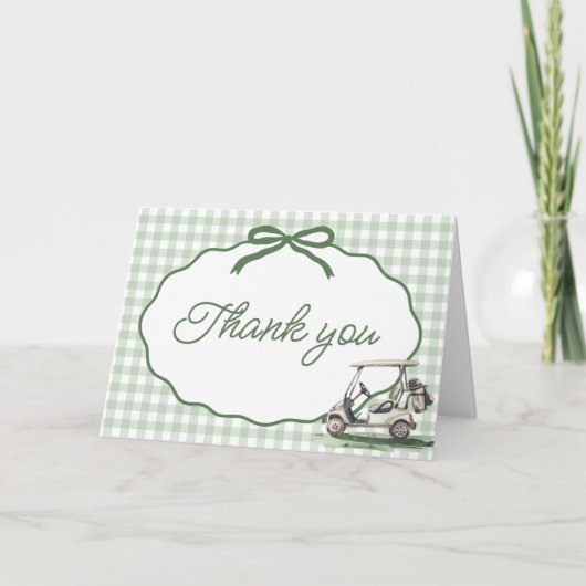 Salbeigrün gestreifter Rahmen Bogen Matcha Dankesk Dankeskarte (Vorderseite)