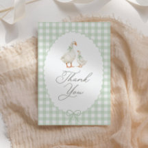 Salbeigrün Gingham Alberner Gans Baby-Party