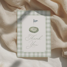 Salbeigrün Gingham Golf Baby Shower
