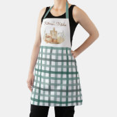 Salbeigrün Gingham Karomuster Backzubehör Schürze (InSitu)