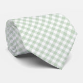 Salbeigrün Gingham Krawatte (Gerollt)