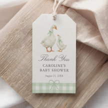 Salbeigrün Gingham Silly Goose Babyparty