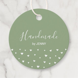 Salbeigrün   Hearts Handmade, Craft-Paket-Tag Geschenkanhänger