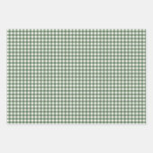Salbeigrün kariert Weihnachten Geschenkpapier Set (Vorderseite 2)