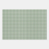 Salbeigrün kariert Weihnachten Geschenkpapier Set (Vorderseite)