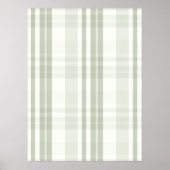 Salbeigrün kariertes Wandbild Poster (Vorne)