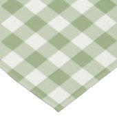 Salbeigrün klassisch Gingham Karo Tischdecke (Schrägansicht)