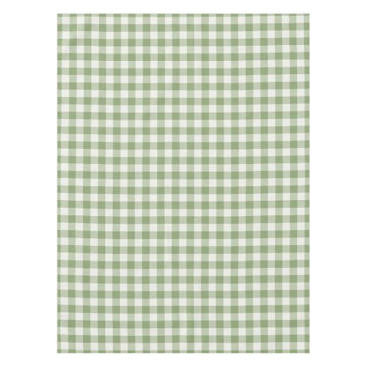 Salbeigrün klassisch Gingham Karo Tischdecke (Vorderseite)
