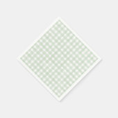 Salbeigrün klassisch Gingham Serviette (Ecke)