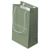 Salbeigrün kleine geschenktüte (Rückseite Schrägansicht)