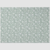 Salbeigrün minimalistischer botanischer gewobener seidenpapier (Vorderseite)