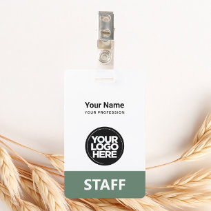 Salbeigrün Mitarbeiter Name Firmenlogo Mitarbeiter Ausweis