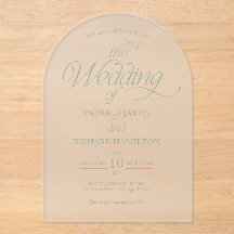 Salbeigrün Moderne Minimalistische Bögen Hochzeit 